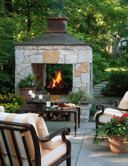 20 outdoor fireplace ideas VBMXVRC