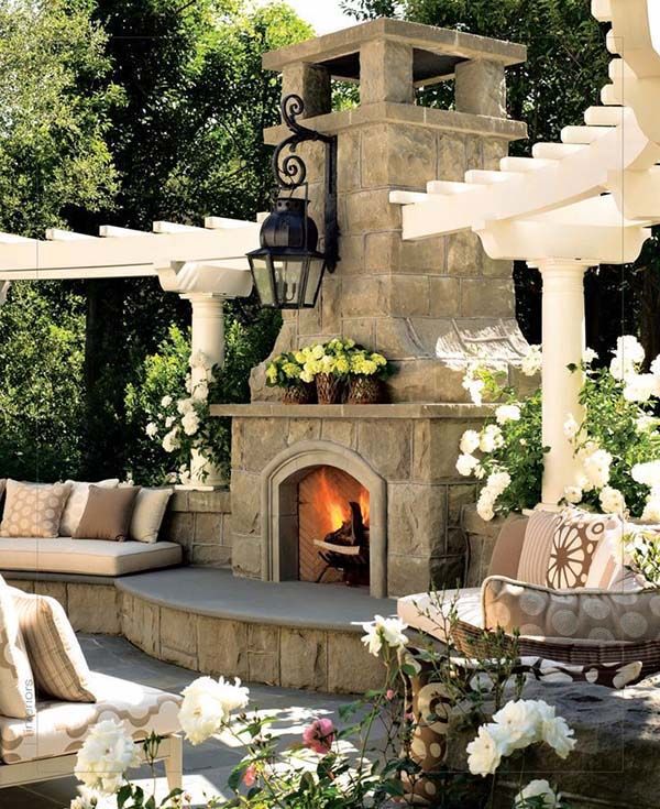 53 most amazing outdoor fireplace designs ever EJPJFUV