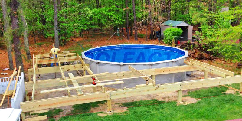 above ground pool deck ideas ... above-ground-pools-240 ... DQPSEJF