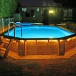 above ground pools with decks above ground pool deck coping nighttime NNXNCBS