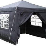 airwave 2.5x2.5mtr pop up waterproof gazebo in black with 2 windbars and FWSEGSA