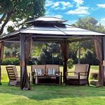 amazon.com : sunjoy 10 x 12 chatham steel hardtop gazebo : garden CMOAYZN