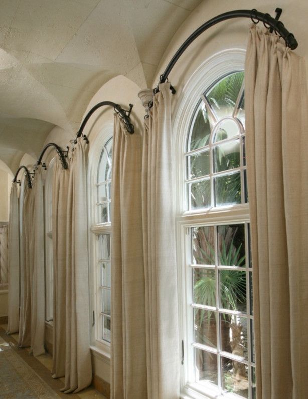 arched window treatments arched window curtain rod more KXEKYXI