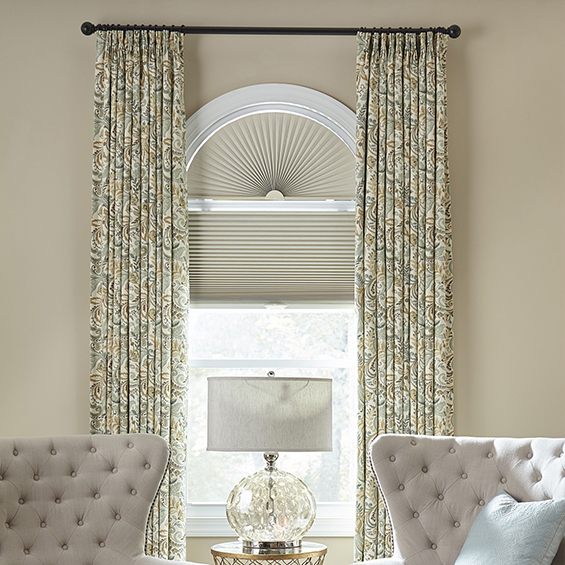 arched window treatments bella view: prestige blackout cellular arch YTACXVK