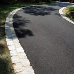 asphalt driveway edging ideas natural stone RMVPXSN