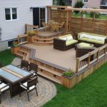 backyard ~ backyard deck designs chic backyard wood patio ideas 17 QVLKKQB