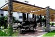 backyard canopy outdoor-pillars-patio-canopy JYNCYJO