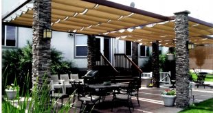 backyard canopy outdoor-pillars-patio-canopy JYNCYJO