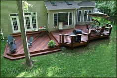 backyard decks multi level deck STHXIWF