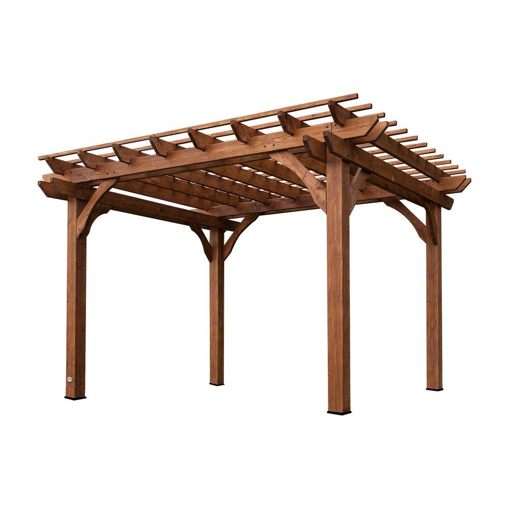 backyard discovery 10 ft. x 12 ft. cedar pergola XCTEJQM