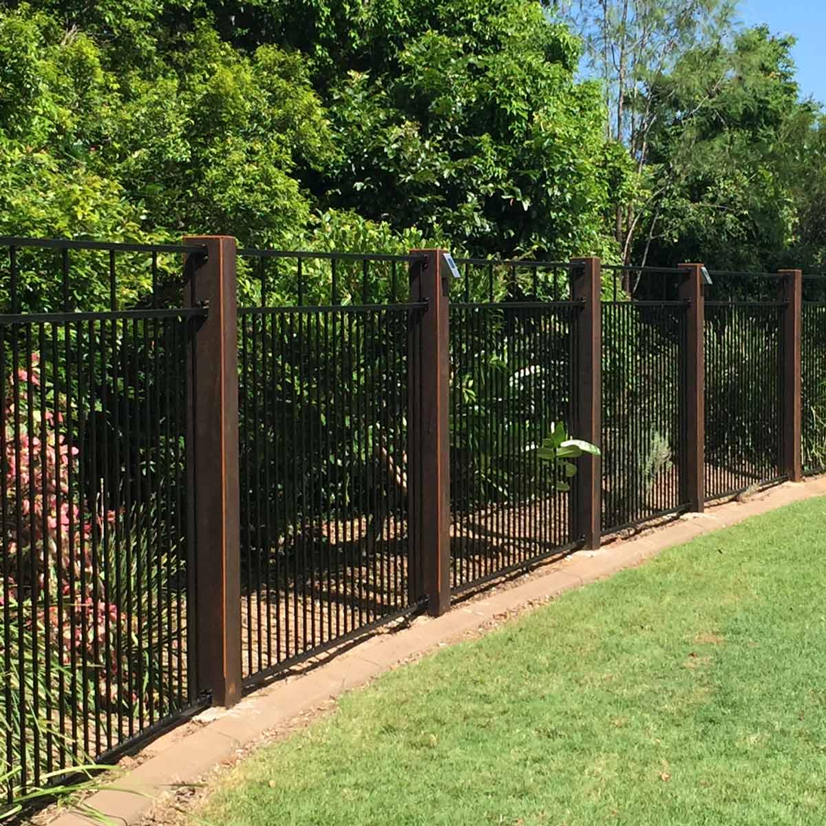 backyard fence ideas iron fence ideas QWGISCJ