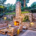 backyard fireplace wood burning outdoor fireplace, terracing outdoor fireplace botanical  decorators olney, md NBEEQAB