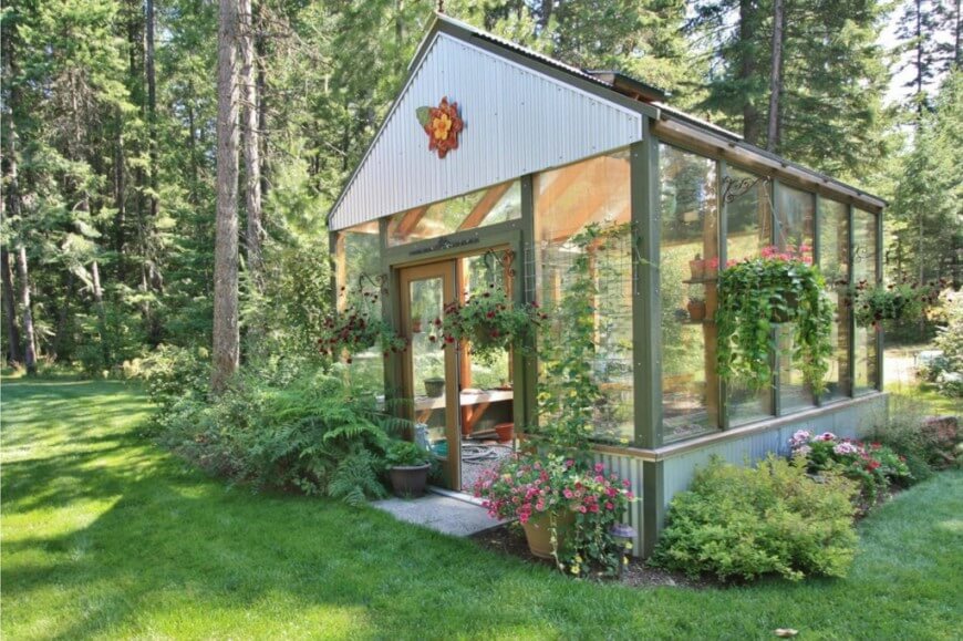 backyard greenhouse here is a simple greenhouse with a wooden frame and a bit XEDFWWE