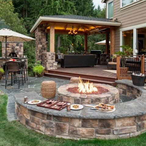 backyard patios sitting here making smores... oh yeah! backyard patio design idea WKBGHWK