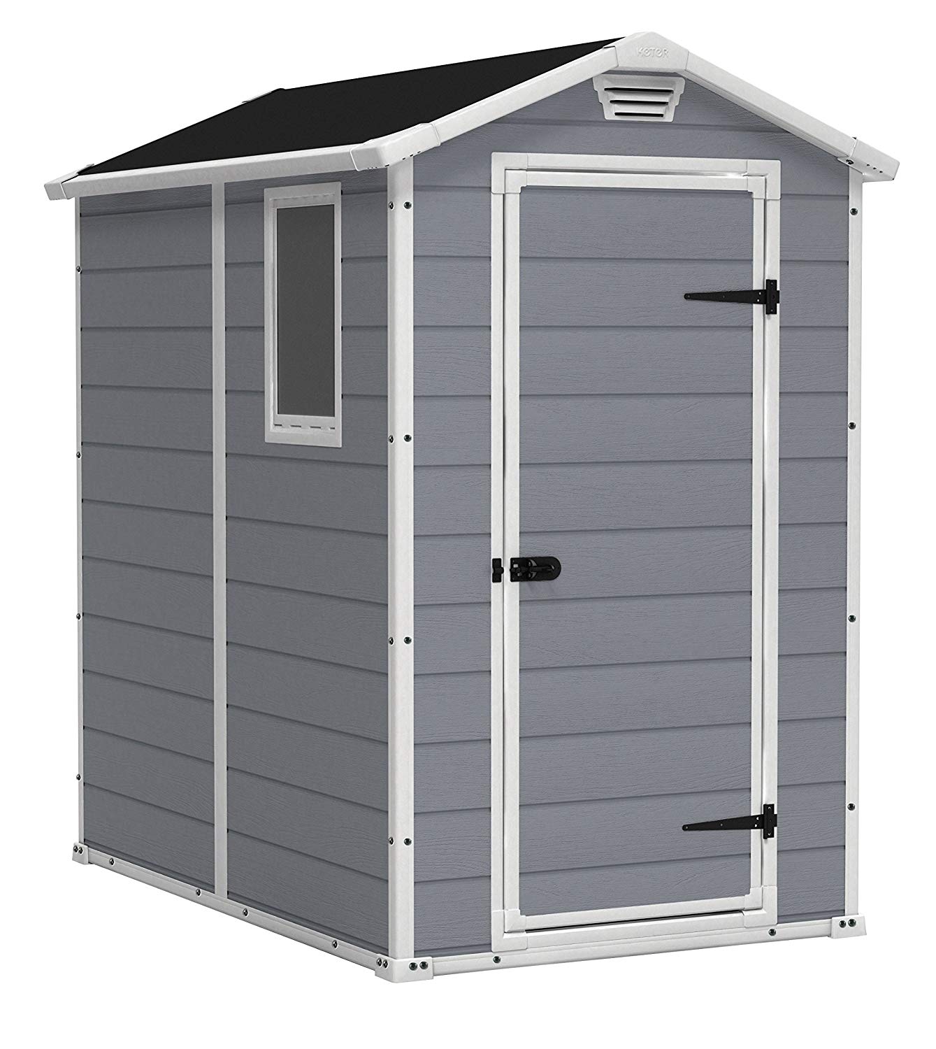 backyard storage sheds amazon.com : keter manor large 4 x 6 ft. resin outdoor backyard RRMPHKY