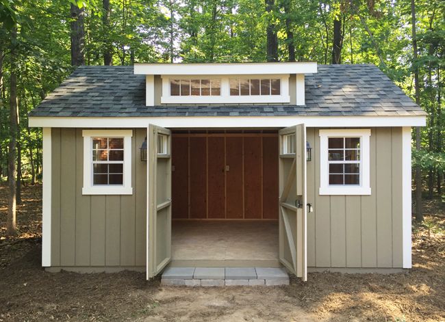 backyard storage sheds our new amish-built storage shed promises to solve our garage  disorganization FBYCEYE