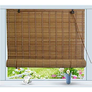 bamboo roll up window blind sun shade w48 EPMHYDR