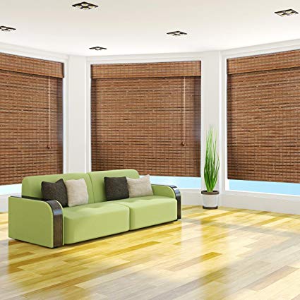 bamboo roman shades arlo blinds, dali native light filtering bamboo roman shade with valance - XLCEVIK