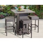 bar height patio set napa 5 piece bar height dining set EZRVNBW