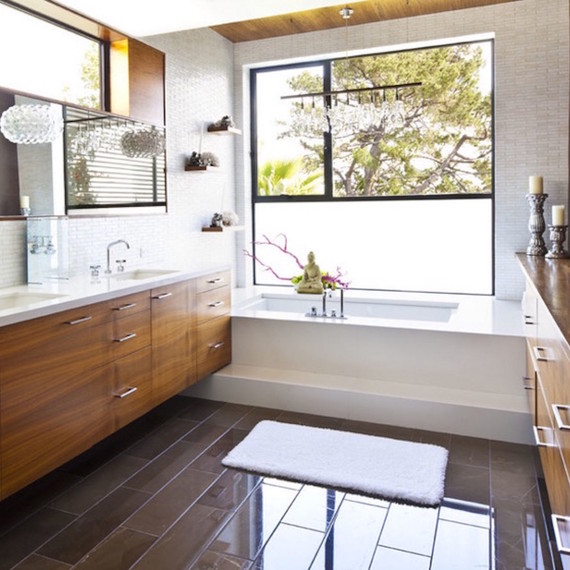 Different types Bathroom
window treatments