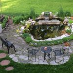 beautiful backyard pond and garden. CWBSRXY