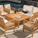 beckley 8-piece wood outdoor seating set ... RICJOXH