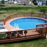 best above ground pools with decks design ideas UAMWCOB