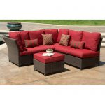 better homes and gardens rushreed 3-piece outdoor sectional sofa set, red, ARACTQV