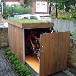 bike storage shed this outdoor bike storage locker comes from the bright minds of KKLIVWJ