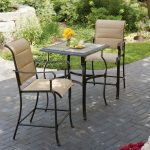 bistro patio set hampton bay belleville 3-piece padded sling outdoor bistro set XVDWBTT