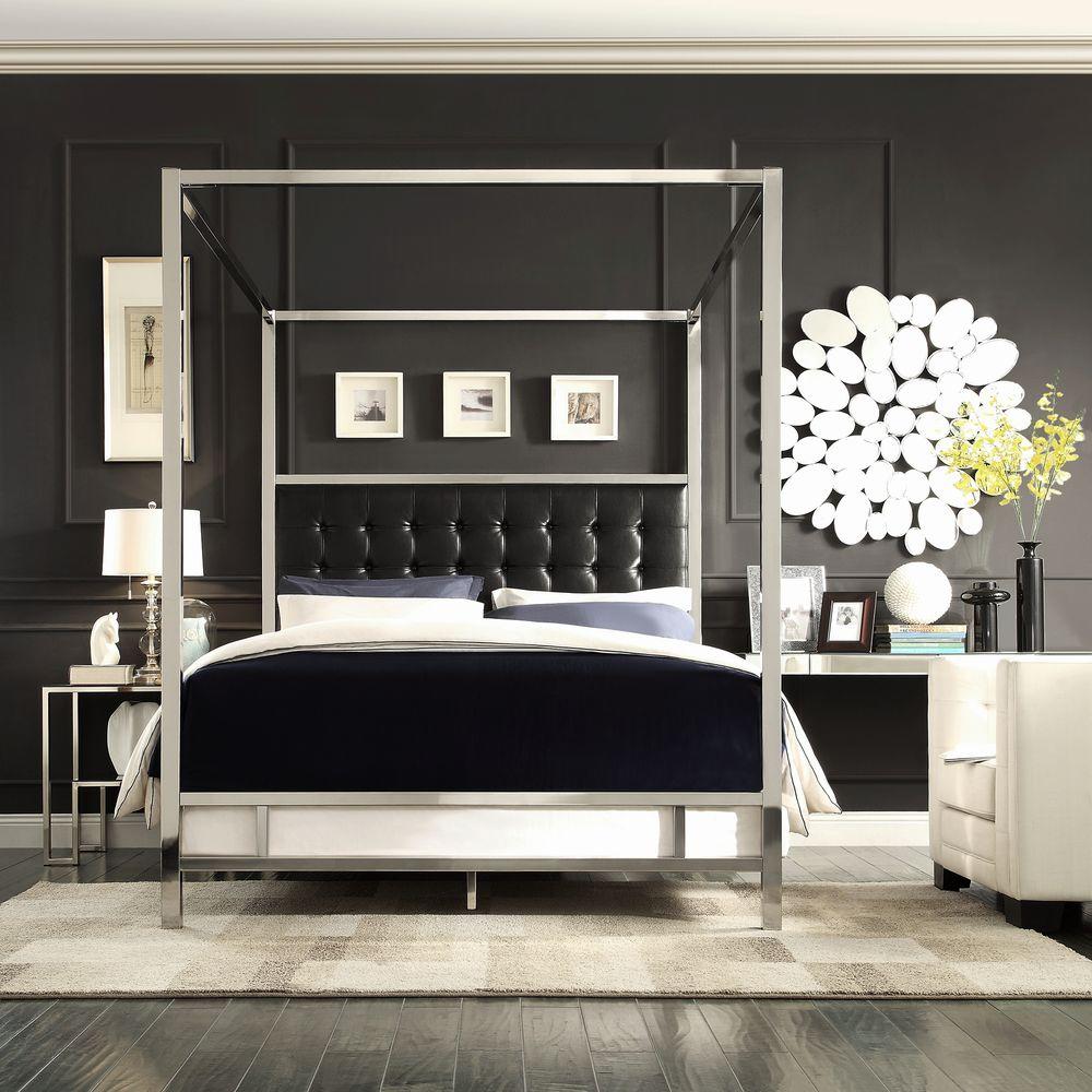 black canopy bed homesullivan taraval black queen canopy bed DJFJFUZ