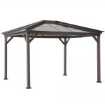 black steel gazebo EDFREVQ