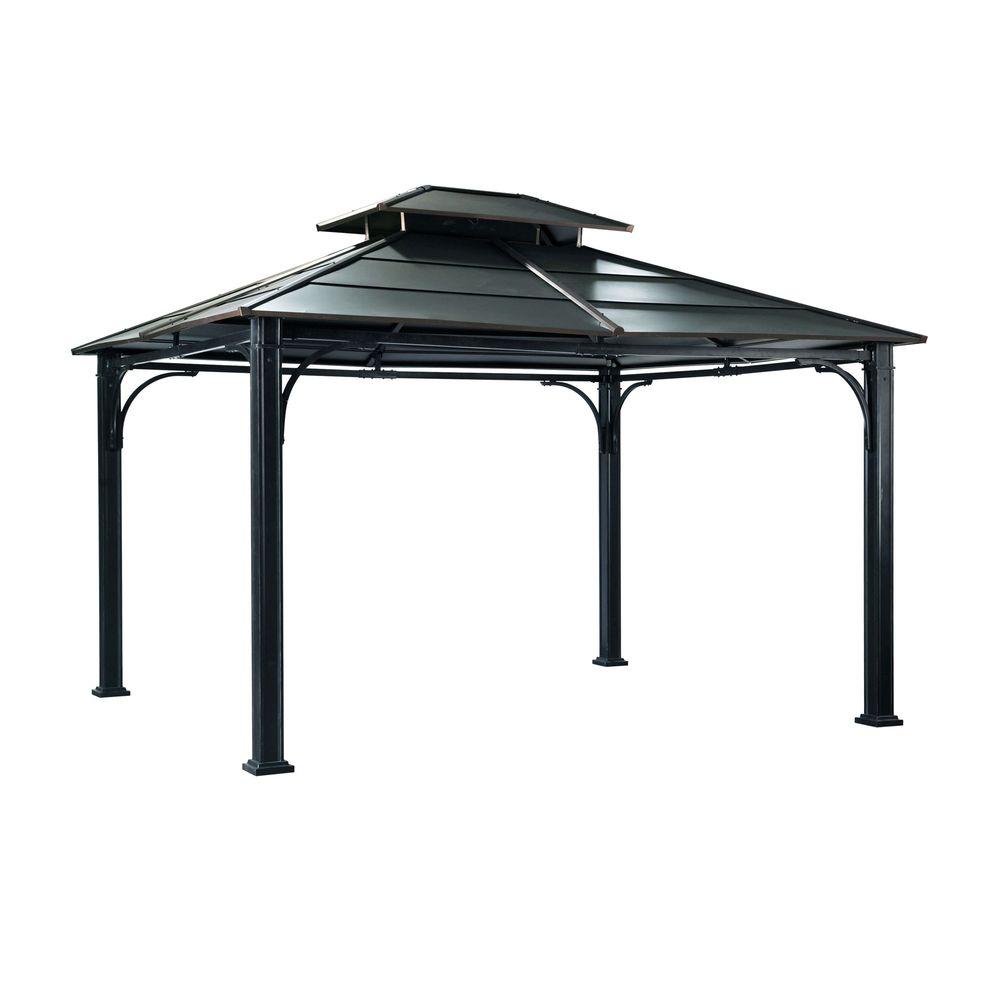 black steel gazebo PNQXGCA