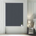 blackout vertical blinds hannah slate - moisture resistant blackout vertical blind YHLQAXJ