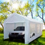 car shelters peaktop 20u0027x10u0027 heavy duty portable carport garage car shelter canopy party MCHWSYQ