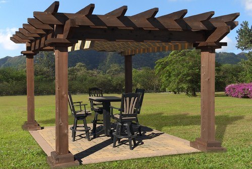 cedar pergola the homestead pergola kit, with mahogany stain option IZKFGXV