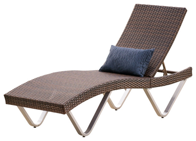 chaise lounge outdoor manuela outdoor single multibrown wicker chaise lounge chair ULAQASO