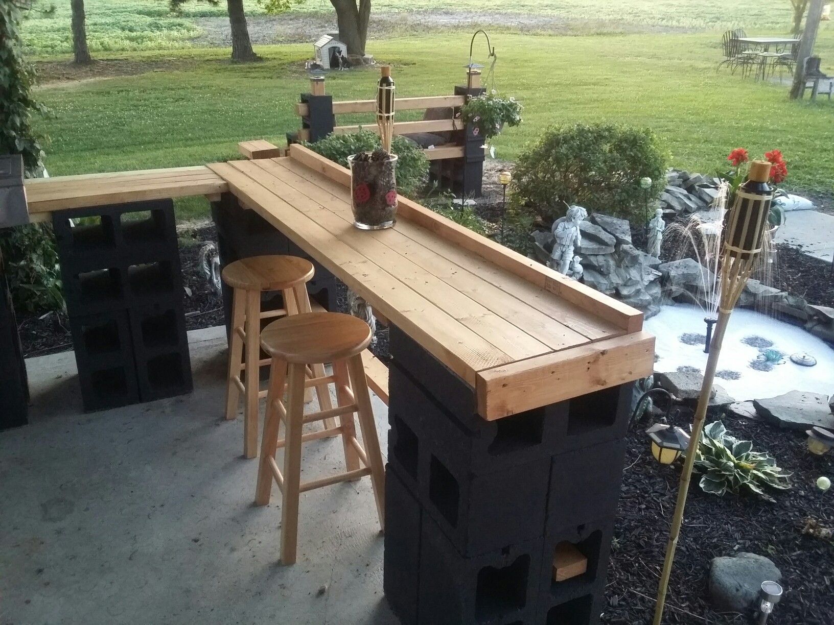 cinder block patio bar -janice lininger JPAQXOG