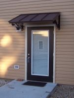 classic metal door awning - black metal powder coat more MDOJPVA