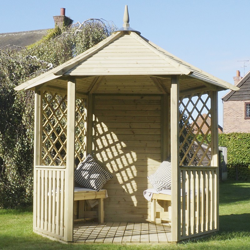 click image to enlarge 2.3m x 2m cambridge pressure treated wooden gazebo VQMBUOU