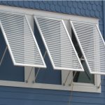 close-up photo of aluminum bahama shutters. RPHGMBT