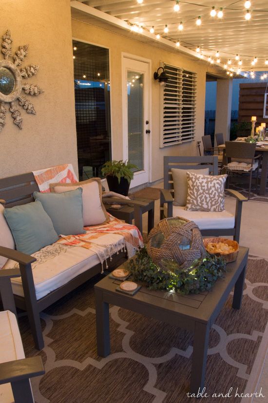 coastal summer patio decor - rustic touches and a little whimsy bring COPYSUK