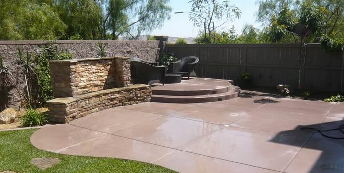 concrete patio ideas colored concrete quality living landscape san marcos, ca IDQRZHT