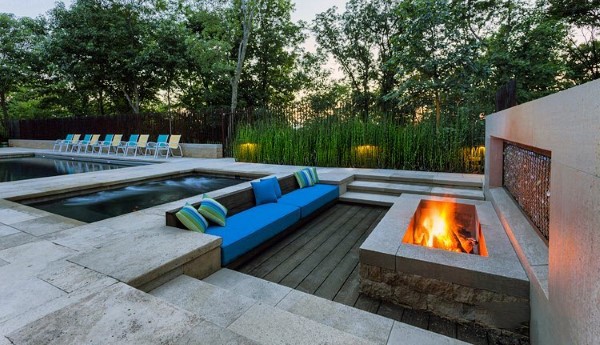 contemporary cool backyard ideas with fire pit XIALRJZ