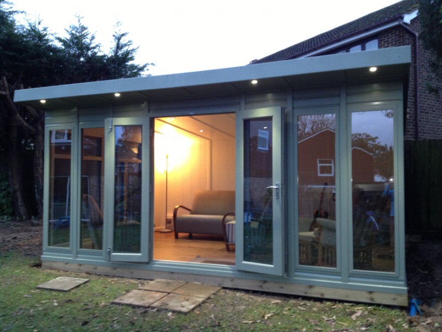 contemporary garden rooms jungle green garden room UPIGXDN