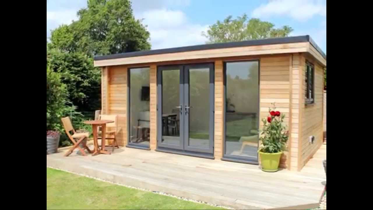 contemporary garden rooms modern garden room built in dorset by garden lodges - youtube KMTNJWU