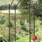 continental iron garden arches patio door garden decoration silk flower arch NJAOEOZ