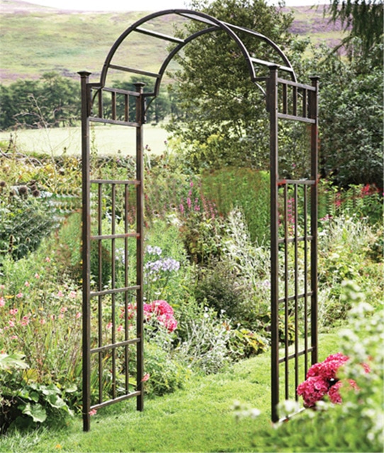 continental iron garden arches patio door garden decoration silk flower arch NJAOEOZ