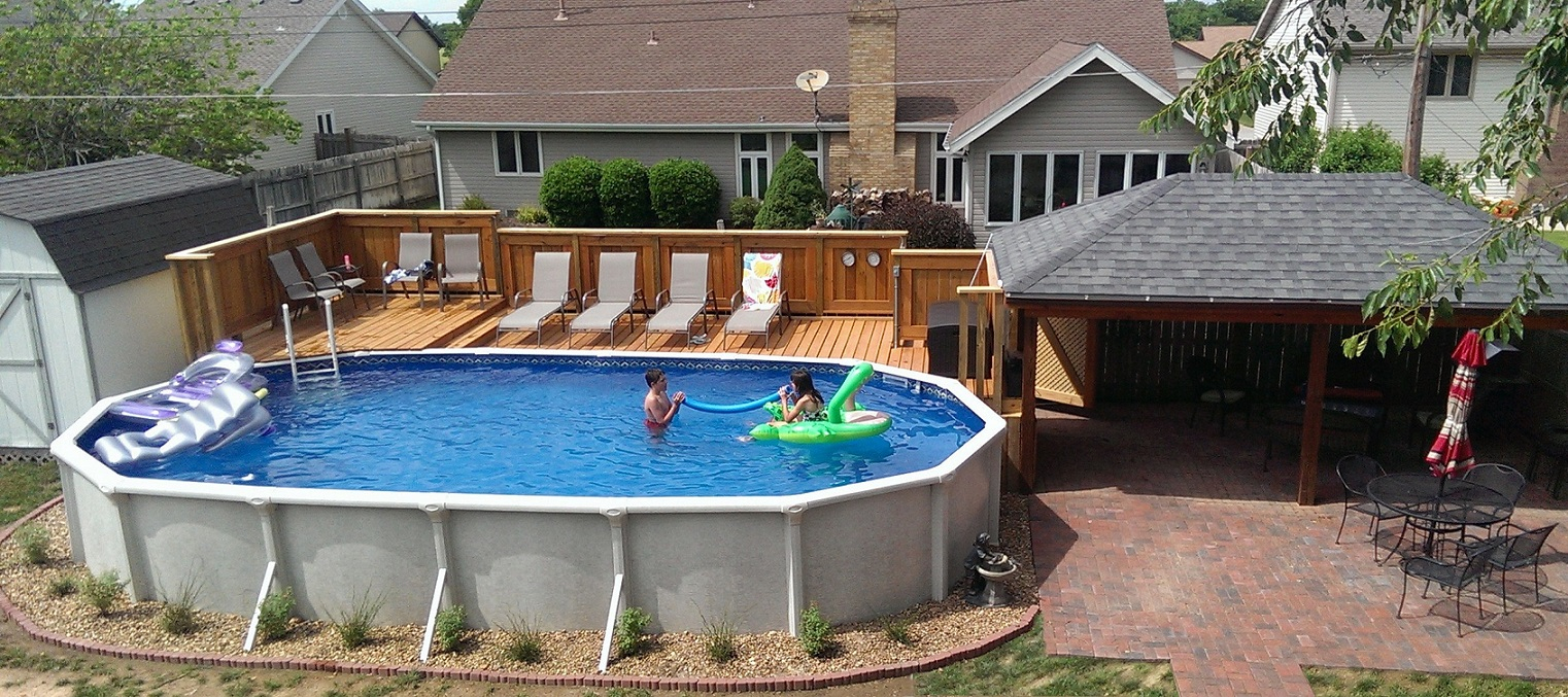 cool oval above ground pool deck ideas homestylediary regarding size 1522 x VWFKOSR