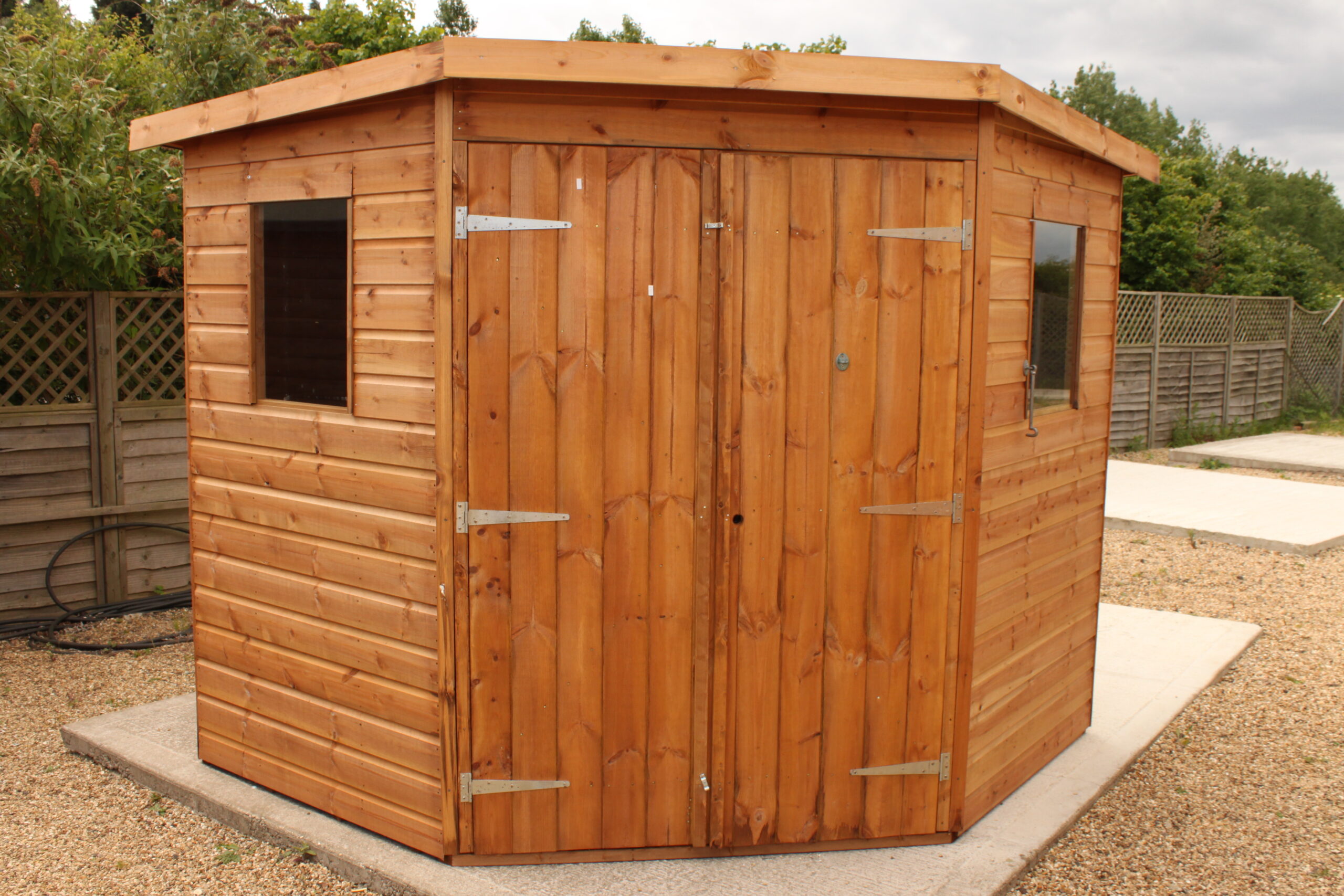 corner sheds corner shiplap shed 7 x 7 - merit garden products QYNANQK